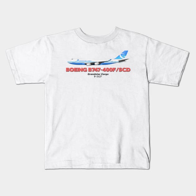 Boeing B747-400F/SCD - Grandstar Cargo Kids T-Shirt by TheArtofFlying